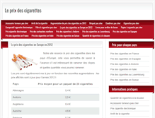 Tablet Screenshot of prixcigarettes.com